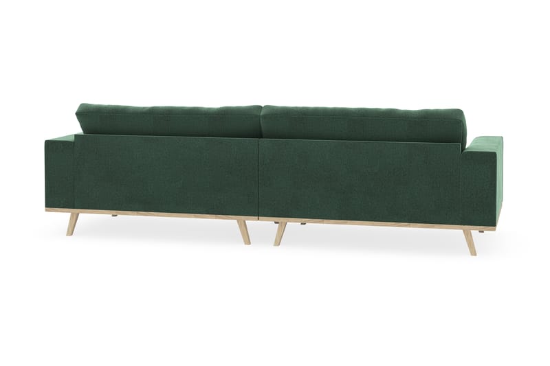 Copenhagen 4-personers Fløjlssofa - Mørkegrøn - Møbler - Sofaer - 4 personers sofa