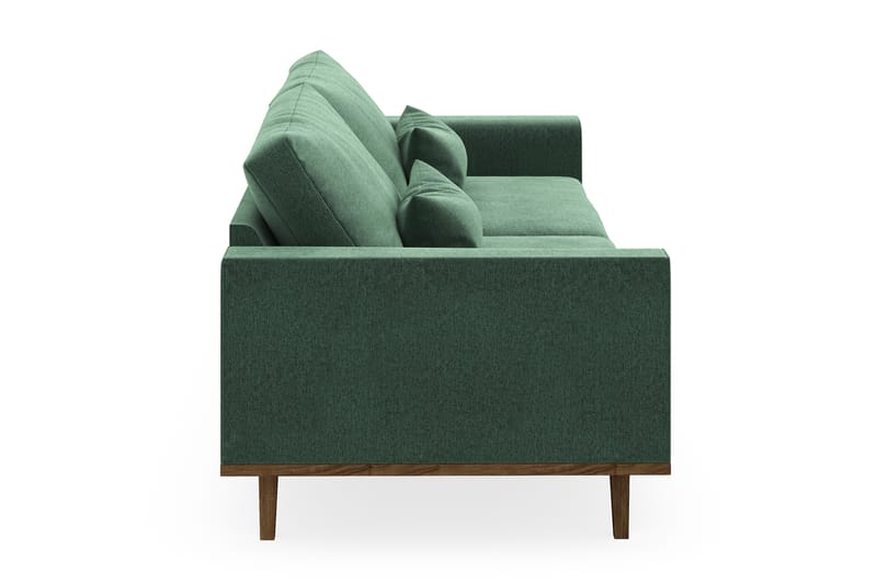 Copenhagen 4-personers Fløjlssofa - Mørkegrøn - Møbler - Sofaer - 4 personers sofa