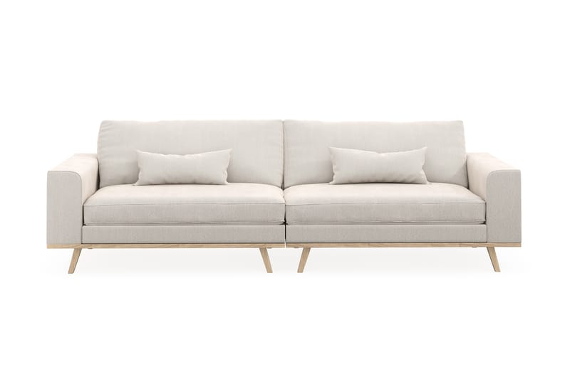 Copenhagen 4-personers Fløjlssofa - Cremehvid - Møbler - Sofaer - 4 personers sofa