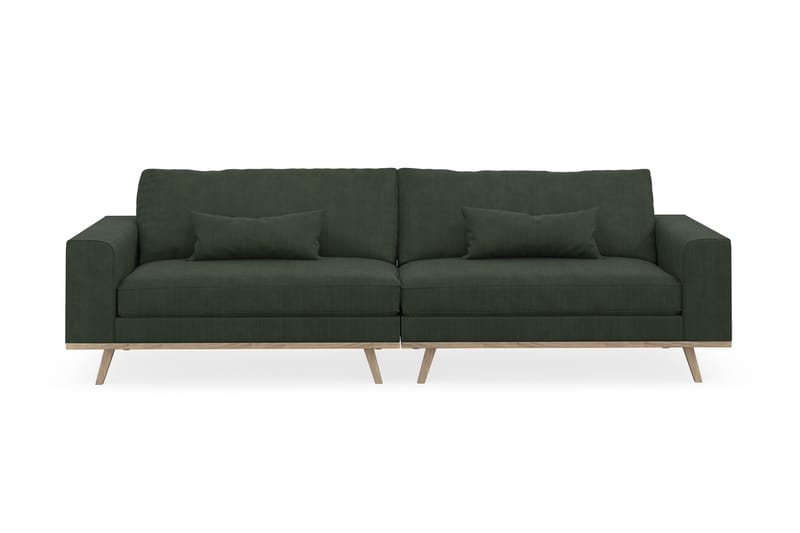 Copenhagen 4-personers Manchestersofa - Mørkegrøn - Møbler - Sofaer - 4 personers sofa