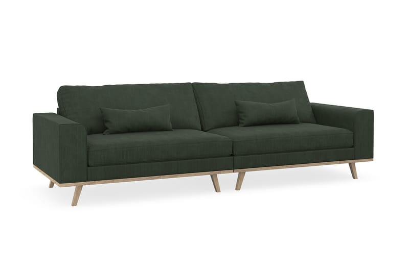 Copenhagen 4-personers Manchestersofa - Mørkegrøn - Møbler - Sofaer - 4 personers sofa