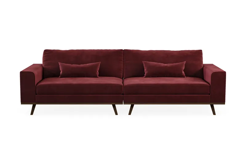 Copenhagen 4-personers Fløjlssofa - Lilla - Møbler - Sofaer - 4 personers sofa