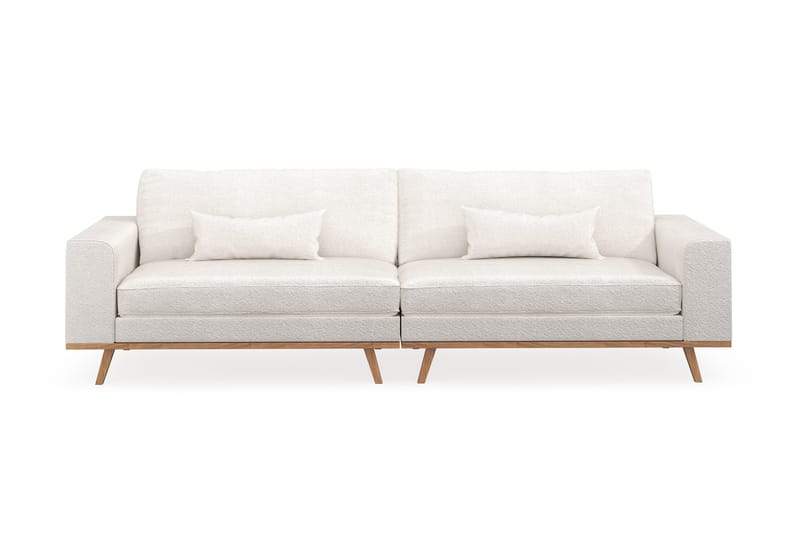 Copenhagen 4-personers Sofa i Bouclé - Hvid - Møbler - Sofaer - 4 personers sofa
