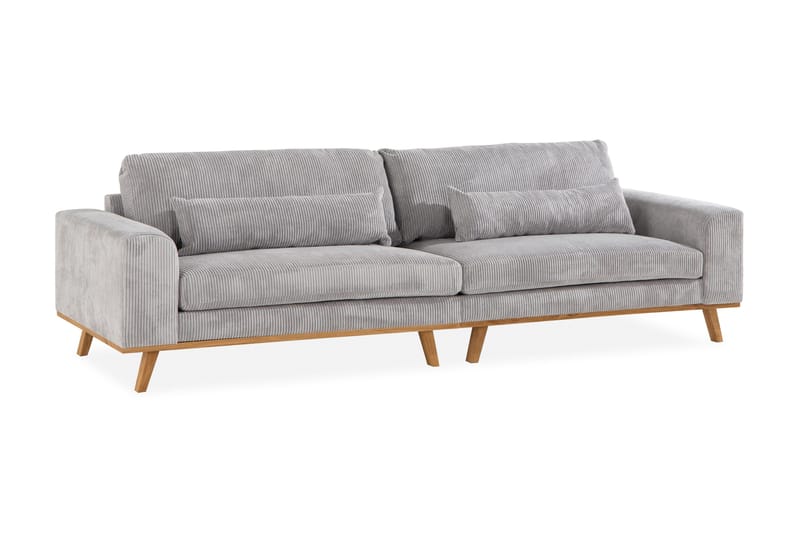 Copenhagen 4-personers Manchestersofa - Lysegrå - Møbler - Sofaer - 4 personers sofa