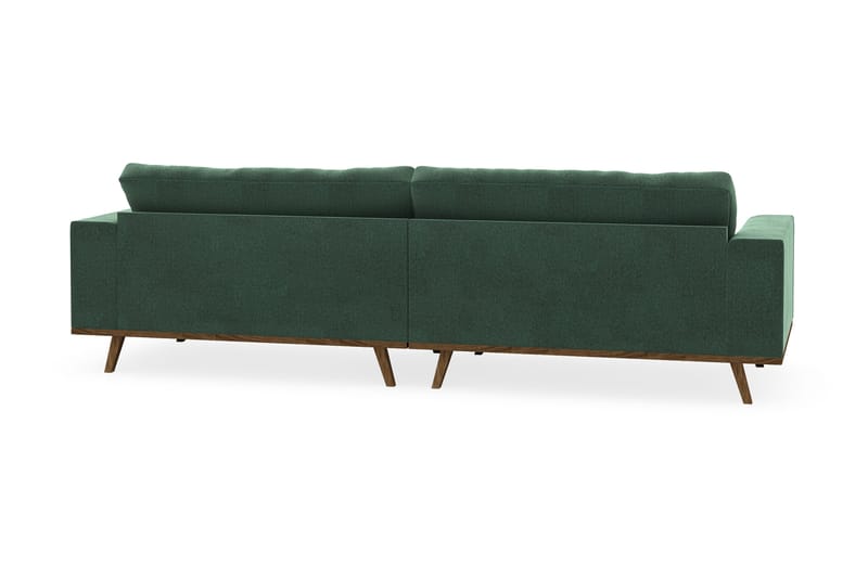 Copenhagen 4-personers Fløjlssofa - Mørkegrøn - Møbler - Sofaer - 4 personers sofa