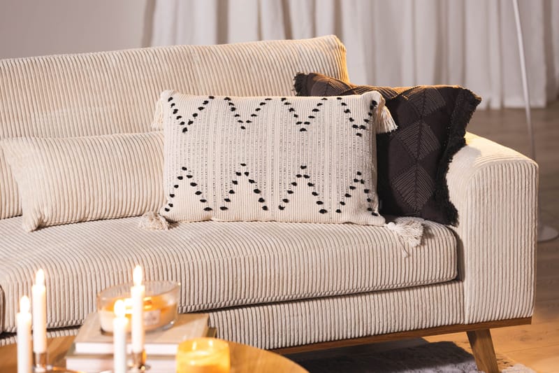 Copenhagen 4-personers Manchestersofa - Beige - Møbler - Sofaer - 4 personers sofa