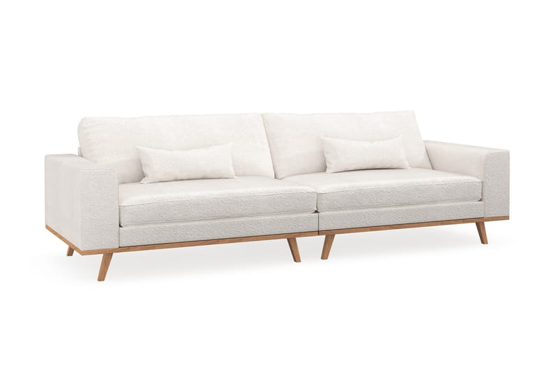 Copenhagen 4-personers Sofa i Bouclé - Hvid - Møbler - Sofaer - 4 personers sofa