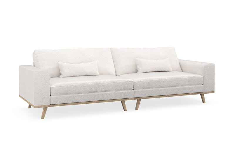 Copenhagen 4-personers Sofa i Bouclé - Hvid - Møbler - Sofaer - 4 personers sofa