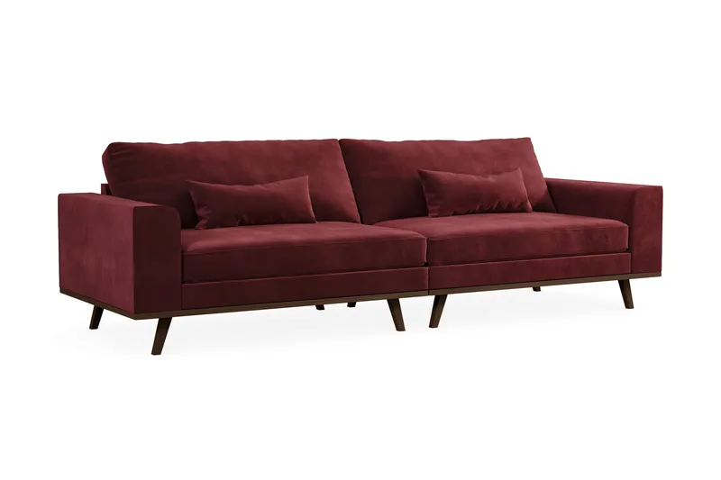 Copenhagen 4-personers Fløjlssofa - Lilla - Møbler - Sofaer - 4 personers sofa