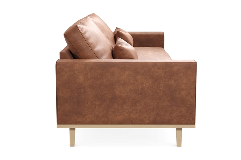 Copenhagen 4-personers Sofa i Kunstlæder - Brun - Møbler - Sofaer - 4 personers sofa