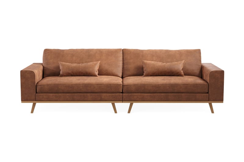 Copenhagen 4-personers Sofa i Kunstlæder - Brun - Møbler - Sofaer - 4 personers sofa