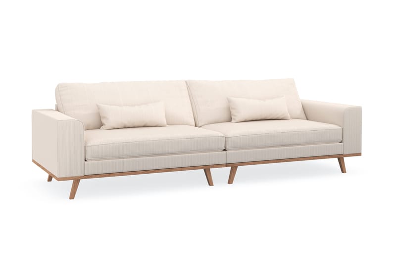 Copenhagen 4-personers Manchestersofa - Beige - Møbler - Sofaer - 4 personers sofa