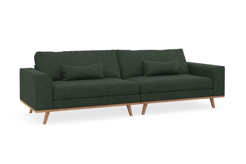 Copenhagen 4-personers Manchestersofa - Mørkegrøn - Møbler - Sofaer - 4 personers sofa