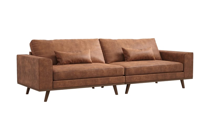 Copenhagen 4-personers Sofa i Kunstlæder - Brun - Møbler - Sofaer - 4 personers sofa