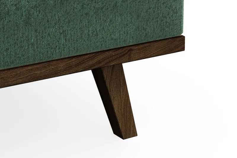 Copenhagen 4-personers Fløjlssofa - Mørkegrøn - Møbler - Sofaer - 4 personers sofa