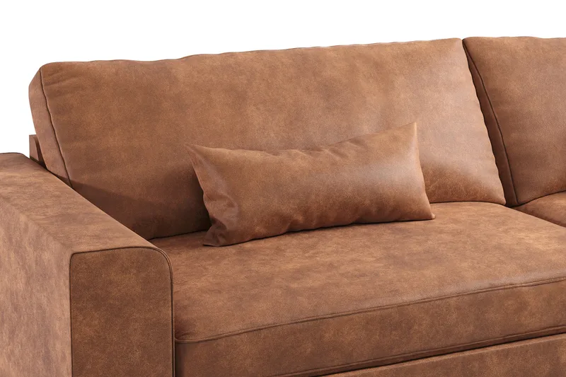 Copenhagen 4-personers Sofa i Kunstlæder - Brun - Møbler - Sofaer - 4 personers sofa
