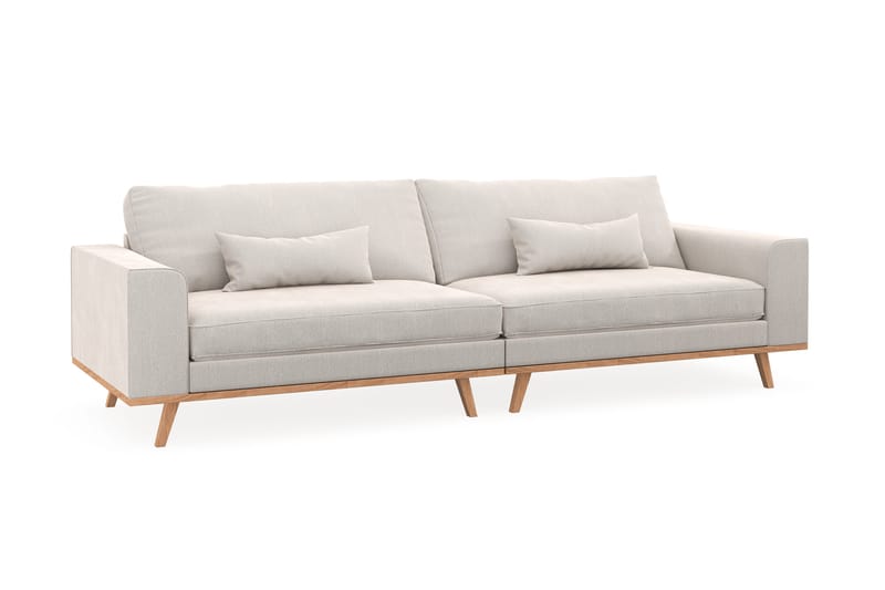Copenhagen 4-personers Fløjlssofa - Cremehvid - Møbler - Sofaer - 4 personers sofa