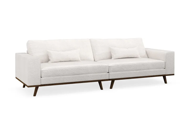 Copenhagen 4-personers Sofa i Bouclé - Hvid - Møbler - Sofaer - 4 personers sofa