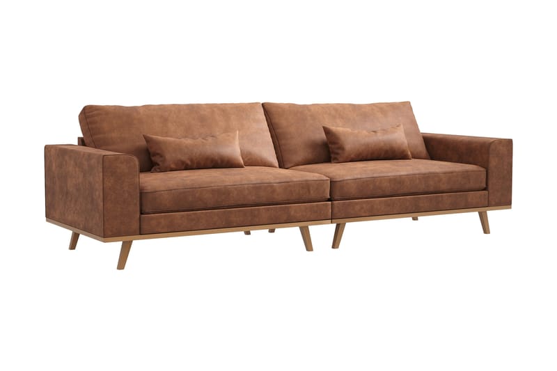 Copenhagen 4-personers Sofa i Kunstlæder - Brun - Møbler - Sofaer - 4 personers sofa