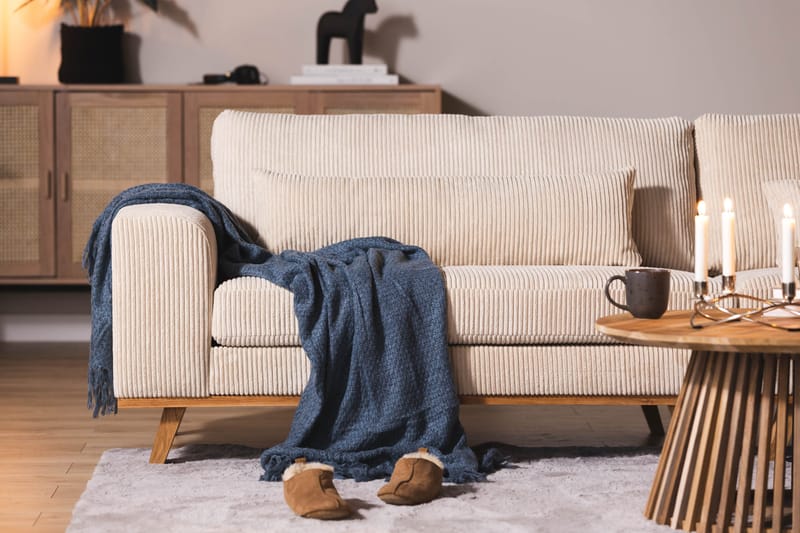 Copenhagen 4-personers Manchestersofa - Beige - Møbler - Sofaer - 4 personers sofa