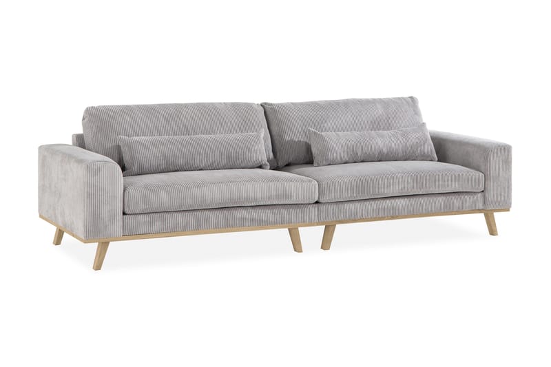 Copenhagen 4-personers Manchestersofa - Lysegrå - Møbler - Sofaer - 4 personers sofa