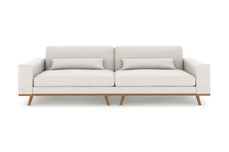 Copenhagen 4-personers Stofsofa - Lysegrå - Møbler - Sofaer - 4 personers sofa