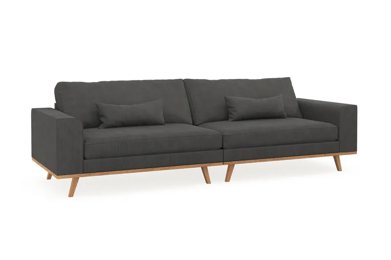 Copenhagen 4-personers Manchestersofa - Mørkegrå - Møbler - Sofaer - 4 personers sofa