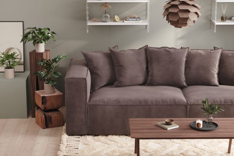 Cubo 4-Pers. Sofa - Beige/Fløjl - Møbler - Sofaer - 4 personers sofa