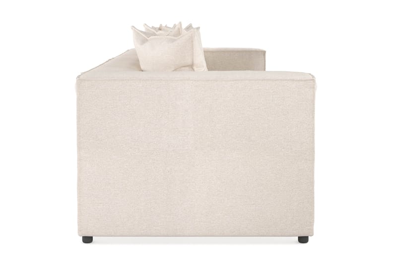 Cubo 4-personers Dyb Modulsofa i Manchester - Beige - Møbler - Sofaer - 4 personers sofa