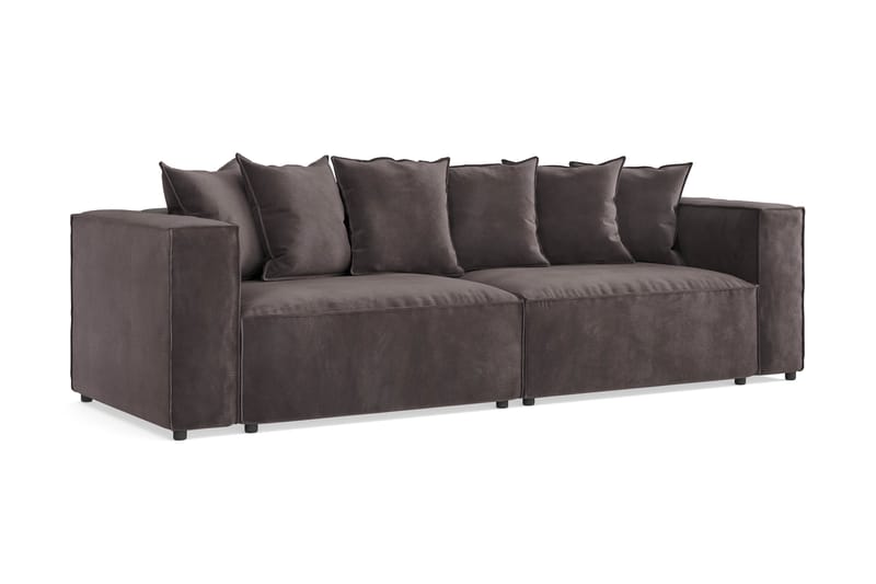 Cubo 4-Pers. Sofa - Beige/Fløjl - 4 personers sofa