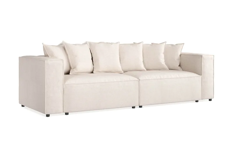 Cubo 4-personers Dyb Modulsofa i Stof - Beige - Møbler - Sofaer - 4 personers sofa