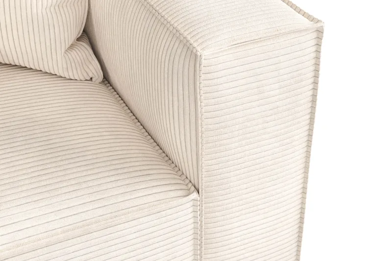 Cubo 4-personers Dyb Modulsofa i Manchester - Beige - Møbler - Sofaer - 4 personers sofa