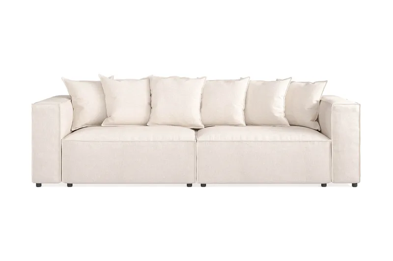 Cubo 4-personers Dyb Modulsofa i Stof, Beige