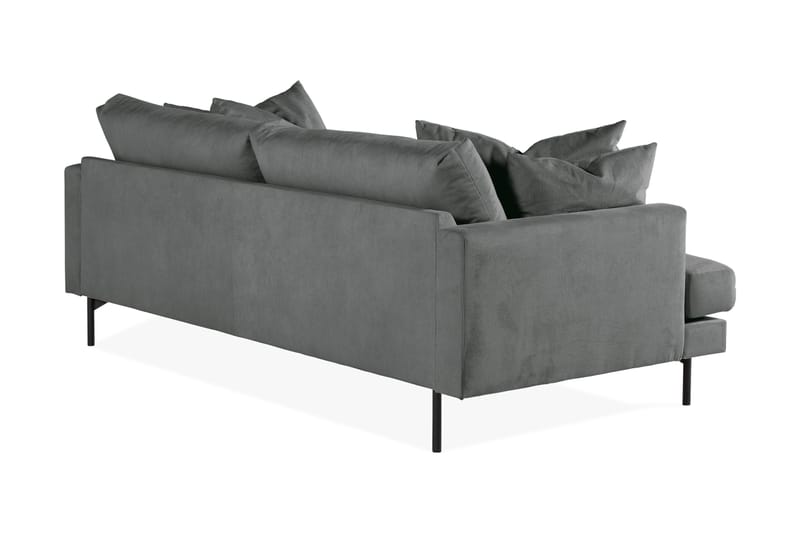 Menard 3-personers Manchestersofa - Grå - Møbler - Sofaer - 3 personers sofa
