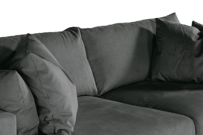 Menard 3-personers Manchestersofa - Grå - Møbler - Sofaer - 3 personers sofa