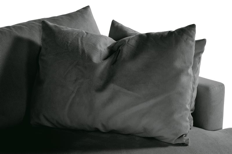 Menard 3-personers Manchestersofa - Grå - Møbler - Sofaer - 3 personers sofa