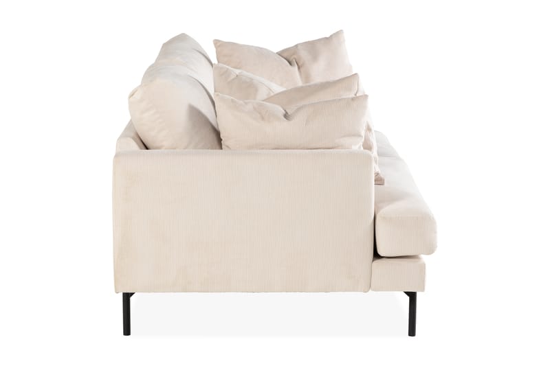 Menard 3-personers Manchestersofa - Beige - Møbler - Sofaer - 3 personers sofa