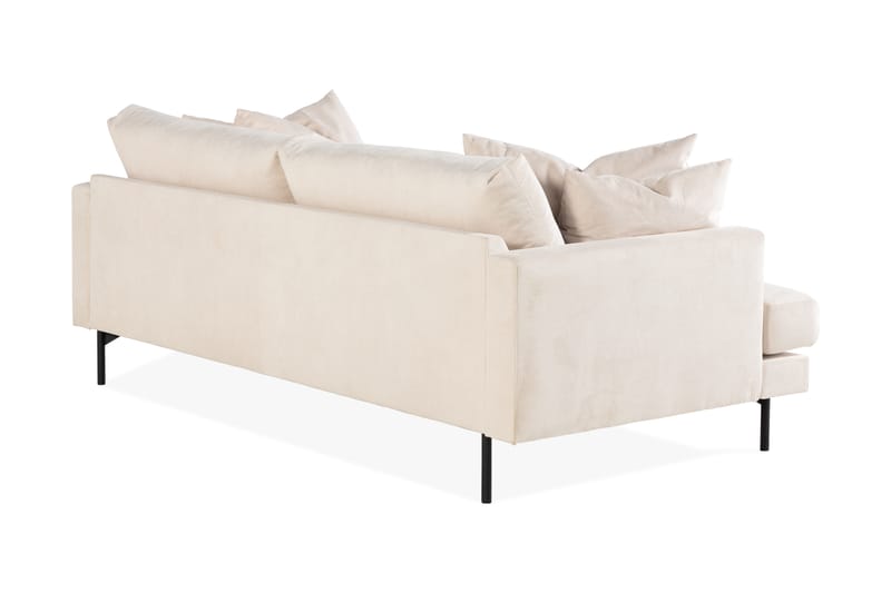 Menard 3-personers Manchestersofa - Beige - Møbler - Sofaer - 3 personers sofa