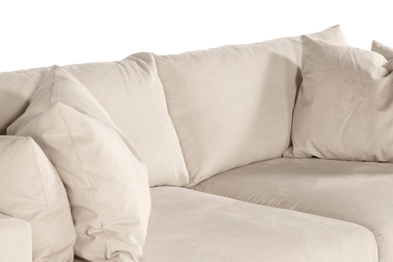 Menard 3-personers Manchestersofa - Beige - Møbler - Sofaer - 3 personers sofa