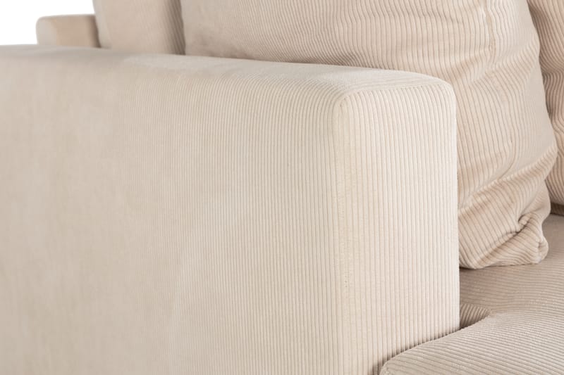 Menard 3-personers Manchestersofa - Beige - Møbler - Sofaer - 3 personers sofa