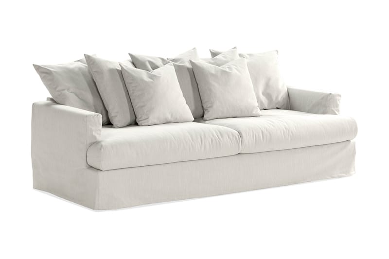 Menard 3-personers Stofsofa - Lysegrå - Møbler - Sofaer - 3 personers sofa
