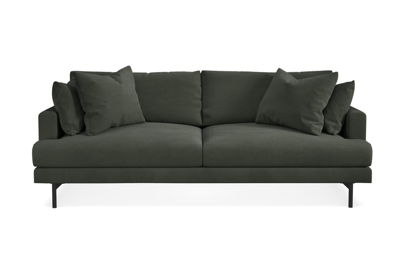 Menard 3-personers Manchestersofa - Mørkegrøn - Møbler - Sofaer - 3 personers sofa