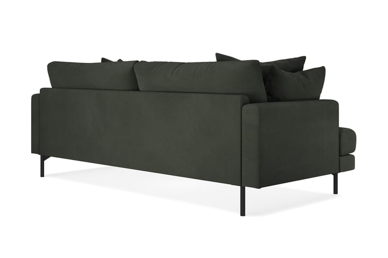 Menard 3-personers Manchestersofa - Mørkegrøn - Møbler - Sofaer - 3 personers sofa