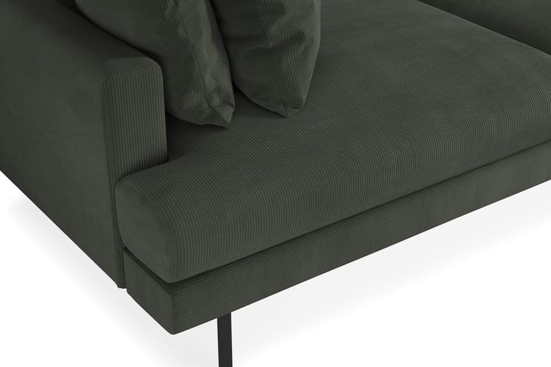 Menard 3-personers Manchestersofa - Mørkegrøn - Møbler - Sofaer - 3 personers sofa