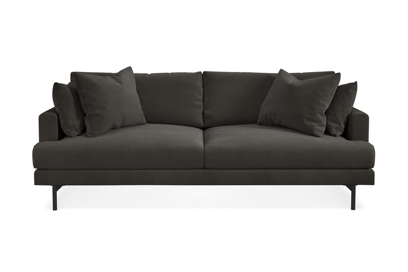 Menard 3-personers Manchestersofa - Mørkegrå - Møbler - Sofaer - 3 personers sofa