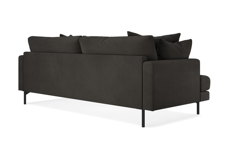 Menard 3-personers Manchestersofa - Mørkegrå - Møbler - Sofaer - 3 personers sofa