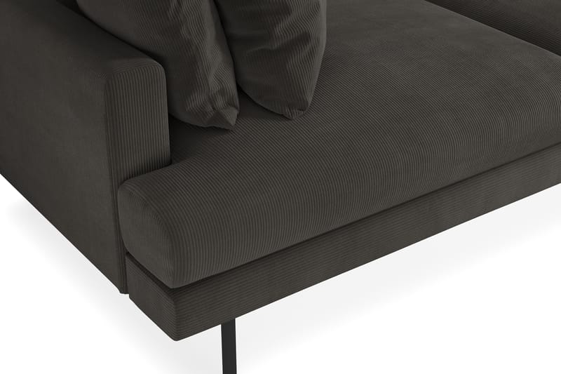 Menard 3-personers Manchestersofa - Mørkegrå - Møbler - Sofaer - 3 personers sofa