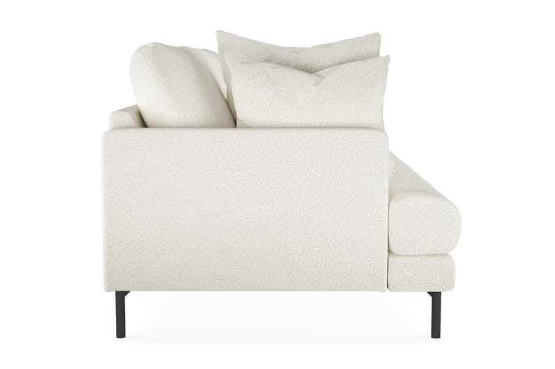 Menard 3-personers Dyb Sofa i Bouclé 225 cm bred - Hvid - Møbler - Sofaer - 3 personers sofa
