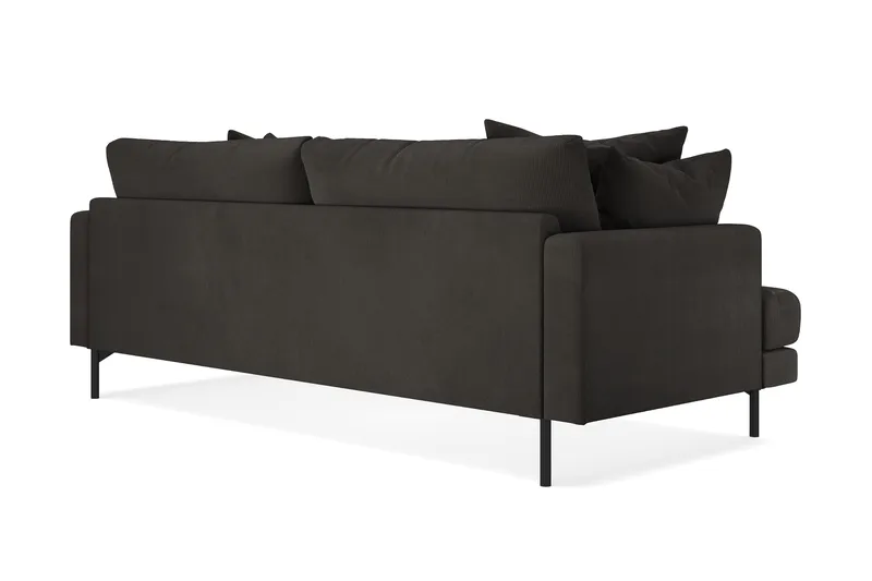 Menard 4-personers Dyb Manchestersofa - Mørkegrå - Møbler - Sofaer - 4 personers sofa