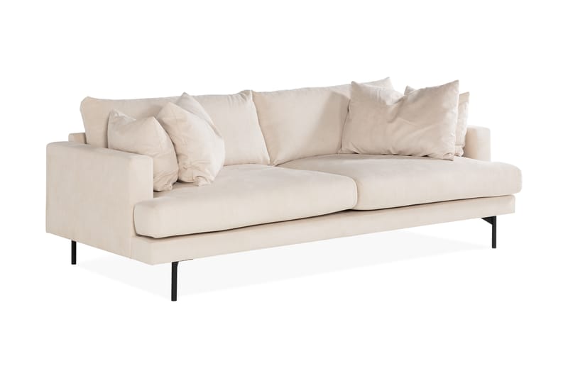 Menard 4-personers Dyb Manchestersofa - Beige - Møbler - Sofaer - 4 personers sofa